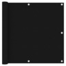 Vidaxl écran de balcon noir 90x400 cm tissu oxford