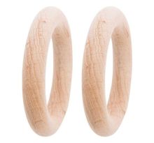 2 anneaux en bois pour hochet Ø 7 cm
