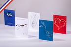 Boîte de 10 cartes simples Pleins&Déliés créées et imprimées en France avec 10 enveloppes