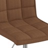 Vidaxl chaise pivotante de salle à manger marron tissu