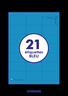 20 planches a4 - 21 étiquettes 63,5 mm x 38,1 mm autocollantes bleu par planche pour tous types imprimantes - jet d'encre/laser/photocopieuse