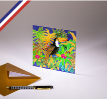Carte simple paradisio créée et imprimée en france - toucan majestueux