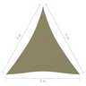 vidaXL Voile de parasol Tissu Oxford triangulaire 5x7x7 m Beige
