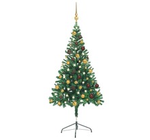 vidaXL Arbre de Noël artificiel avec LED et boules 150 cm 380 branches