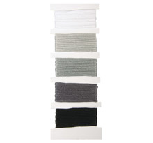 Fil en coton StitchetKnot, 5 couleurs chaque 10m en , gris granite