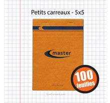 Bloc notes 105x148 a6 petits carreaux 5x5 100f master