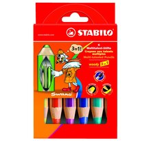 Etui de 6 crayons aux talents multiples woody 3 en 1 STABILO