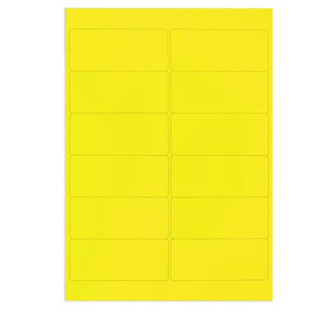 Étiquette polyester jaune 99,1x42,3 mm (colis de 120)