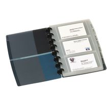 Porte-cartes de visite Proline 90 cartes L.16 x H.21 cm - Noir/bleu