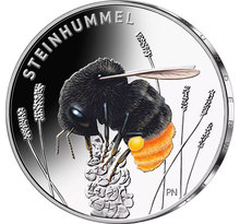 Pièce de monnaie en Cupronickel 5 Euro g 9 68 Millésime 2024 Wonderful world of insects STONE BUMBLEBEE