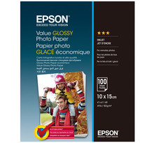 Epson value glossy 10x15 cm (c13s400039) - papier photo glacé 10 x 15 cm (100 feuilles)