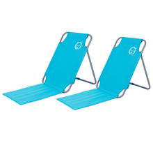 Lot de 2 chaises dossiers de plage pliables - O'Beach - Dimensions : 45 x 163  x 44 cm