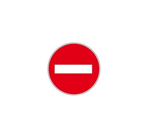 (PANNEAU D'INTERDICTION) Panneau d'interdiction - "sens interdit"