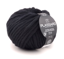 Grosse laine mèche Extra Wool 016 Noir 100% Laine - Plassard