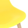 vidaXL Chaises à manger lot de 4 jaune plastique