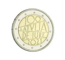 Monnaie 2€ commémorative Lettonie - Millésime 2021 - Reconnaissance Internationale