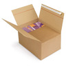 Caisse carton brune à hauteur variable et montage instantané avec fermeture adhésive 30,5x21,5x17 cm (colis de 25)