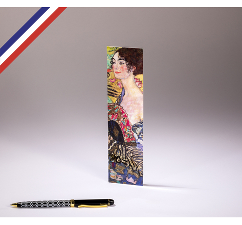 Marque-page créé et imprimé en France - Dame à l'éventail de Gustav Klimt