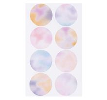 Stickers ronds - flou pastel - 20 pièces