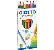 Etui de 12 crayons couleur stilnovo tri triangulaire 7mm mine 3.3mm giotto