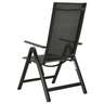 Vidaxl chaises pliables de jardin 2 pièces textilène et aluminium noir