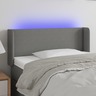 vidaXL Tête de lit à LED Gris foncé 83x16x78/88 cm Tissu
