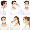 Lot de 500 masques chirurgicaux jetables - protection respiratoire 3 couches pour le visage - hypoallergénique et respirant - Norme CE