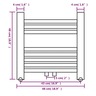 vidaXL Radiateur sèche-serviettes vertical de salle de bain 480x480 mm