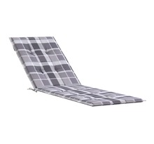 vidaXL Coussin de chaise de terrasse carreaux gris (75+105)x50x3 cm