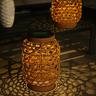 Lanterne solaire décorative capri xl beige polyrotin h41cm