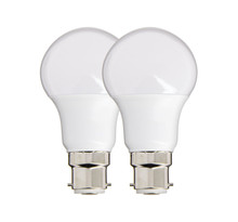 Lot de 2 ampoules led a60  culot b22  10w cons. (60w eq.)  lumière blanc neutre
