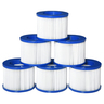 Outsunny Lot de 6 cartouches filtrantes pour spa - cartouches de filtration - PP bleu fibres Dacron blanc