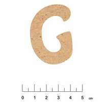 Alphabet en bois mdf adhésif 5 cm lettre g