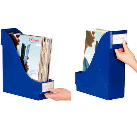 porte-revues extra large,format A4,en polystyrène,bleu LEITZ