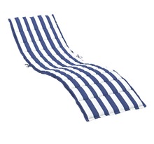 vidaXL Coussin de chaise longue rayures bleues/blanches tissu oxford