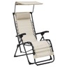 Vidaxl chaise pliable de terrasse textilène crème