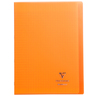 Cahier Protège-cahier Koverbook Piqué Polypro A4 96p séyès Orange Transparent CLAIREFONTAINE