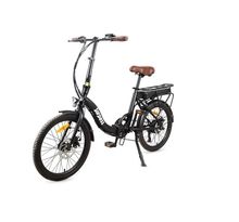 Vélo de ville Pliant électrique 20'' (Z211) - Cadre acier - Freins a disques - 10 Ah - 6 vitesses Shimano - Noir
