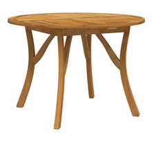 vidaXL Table de jardin Ø 110 cm Bois d'acacia solide