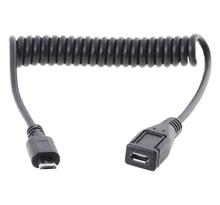 Rallonge spiralée USB Micro-B vers Micro-B Noir 0.60m DELOCK