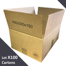 Lot de 100 cartons emballage à simple cannelure standard 400 x 300 x 160 mm