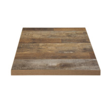 Plateau de table carré 700 mm - effet bois vielli - bolero - mélamine