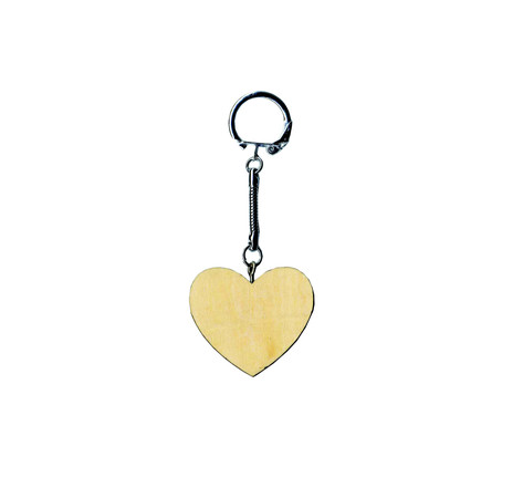 Porte-clés en bois coeur