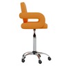 vidaXL Chaise pivotante de salle à manger Orange Similicuir