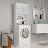 Vidaxl meuble de machine à laver blanc brillant 64x25 5x190 cm