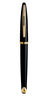 Waterman carène stylo plume  noir  plume fine 18k  encre bleue  coffret cadeau