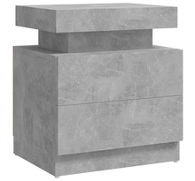 Vidaxl table de chevet gris béton 45x35x52 cm aggloméré