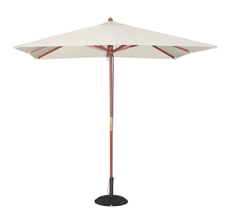 Parasol de terrasse professionnel carré à poulie de 2 5 m écru - bolero - polyester