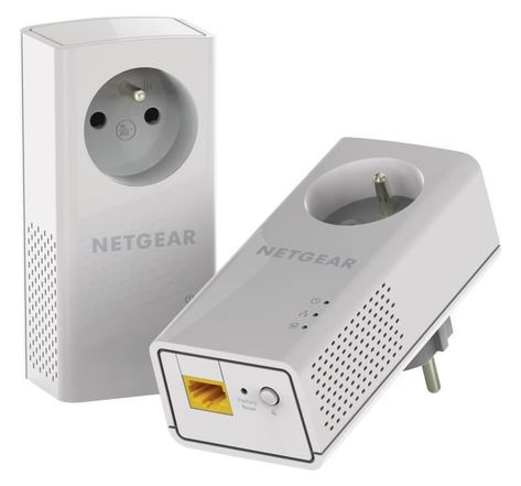 NETGEAR Pack de 2 CPL Filaires - 1000 Mbp/s avec Prise Filtrée - 1 Port Ethernet