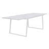 Ensemble repas de jardin - table extensible 160-240 cm et 6 fauteuils - Structure aluminium - Blanc